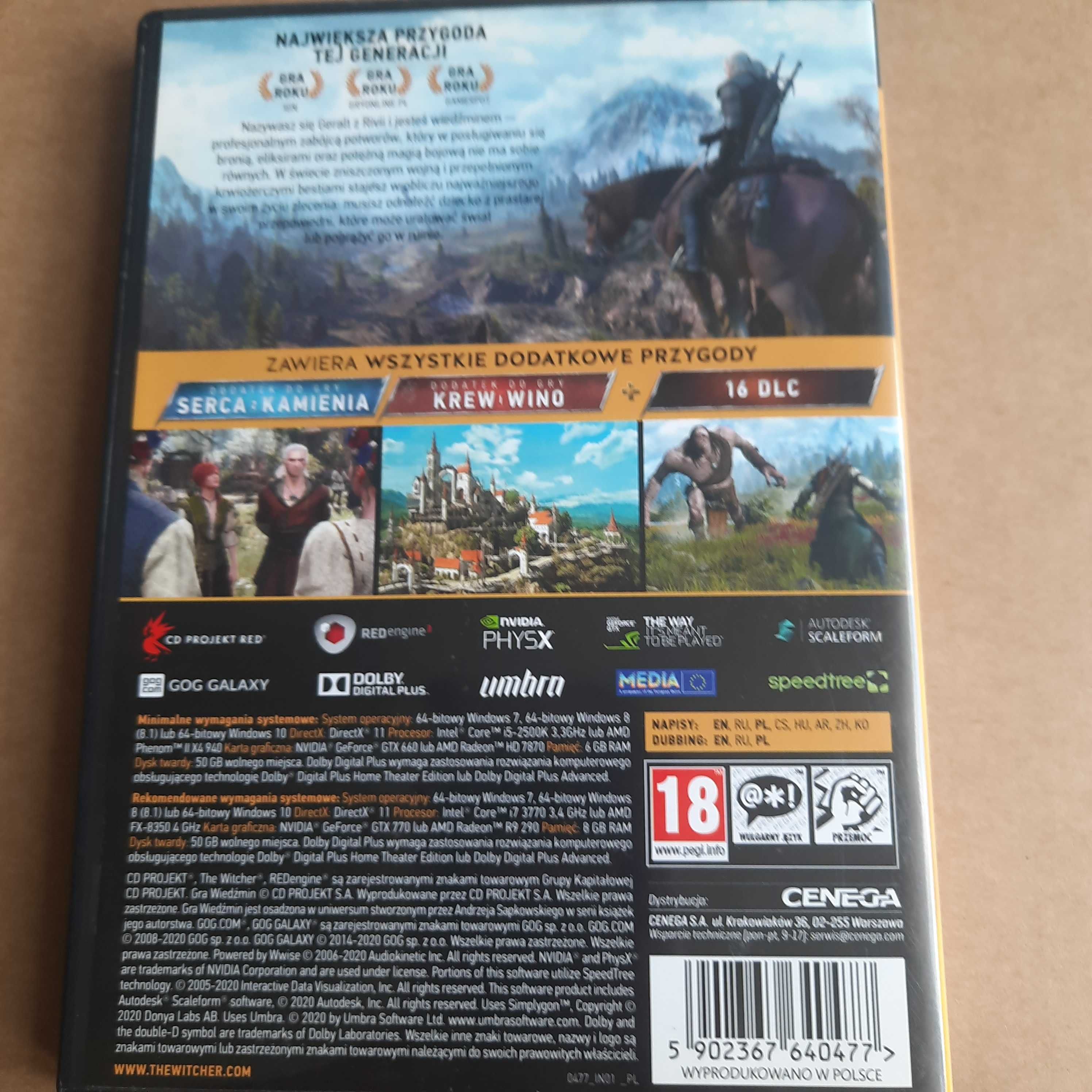 Wiedźmin 3: Dziki Gon - Edycja Gry Roku Gra PC - NÓWKA