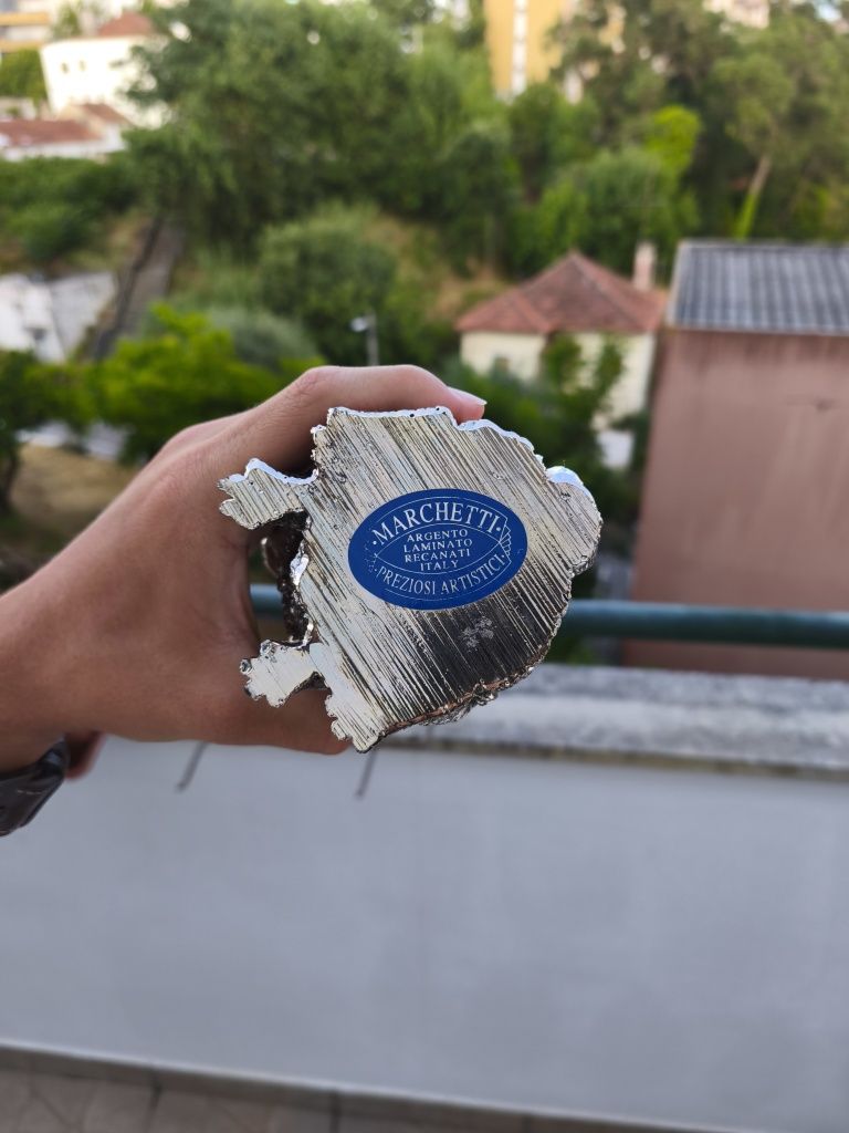 Artefacto cão de prata laminada da Marchetti