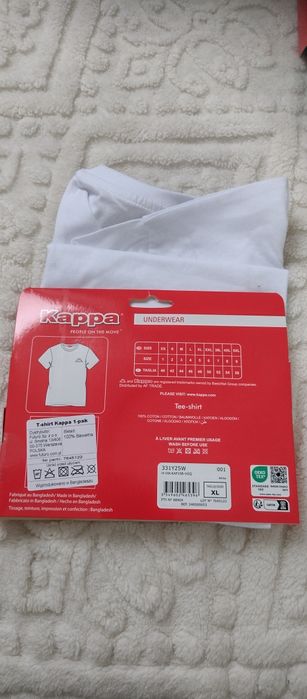 Koszulka t-shirt męska kappa xl biała