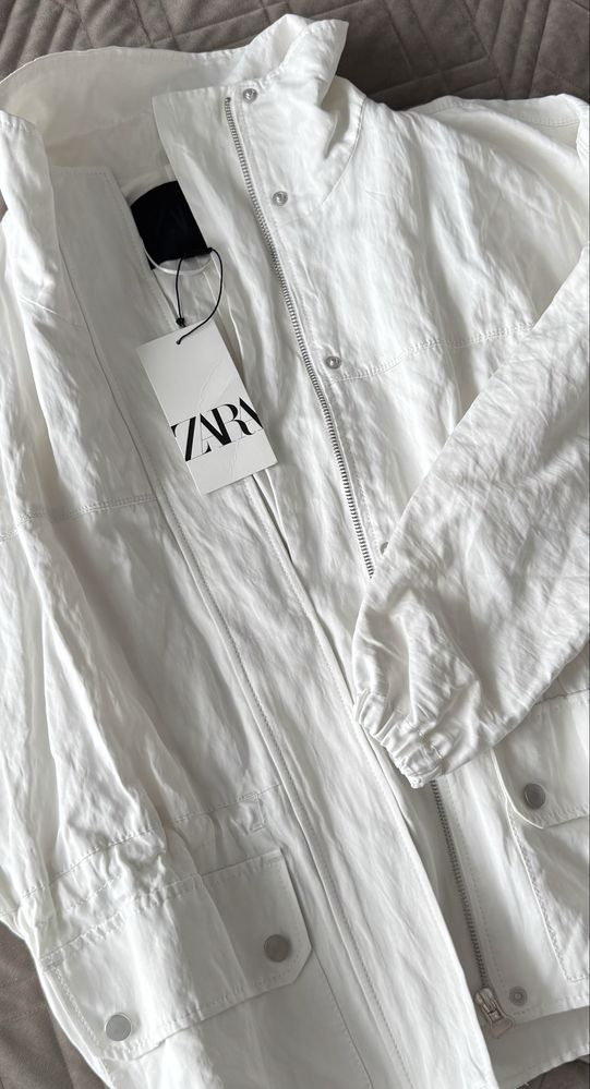 Kurtka ZARA oversize z kieszeniami, XS/S