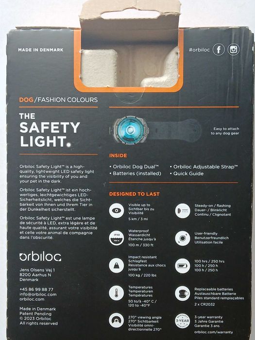 Lampka LED na obrożę Orbiloc Dark – nowy*oryginał