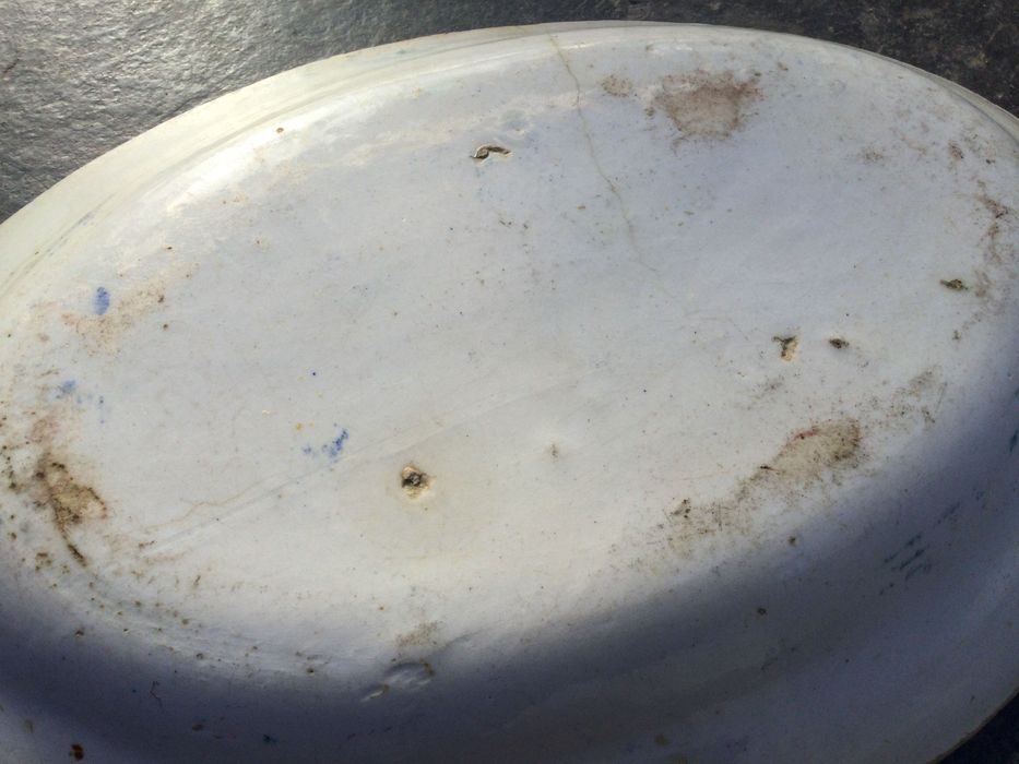 Grande Travessa faiança Portuguesa séc XIX 36 cm