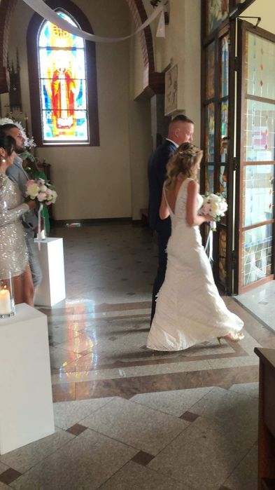 Suknia sukienka slubna boho glamur xs 34