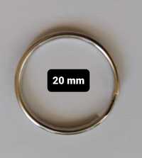 Kołeczka so kluczy o średnicy 20 mm w kolorze srebrnym (5 x 10 szt.)