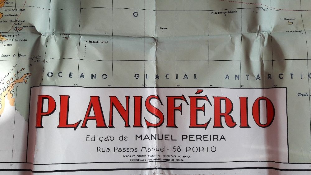 Antiguidade - Cartaz do Planisfério de 1961