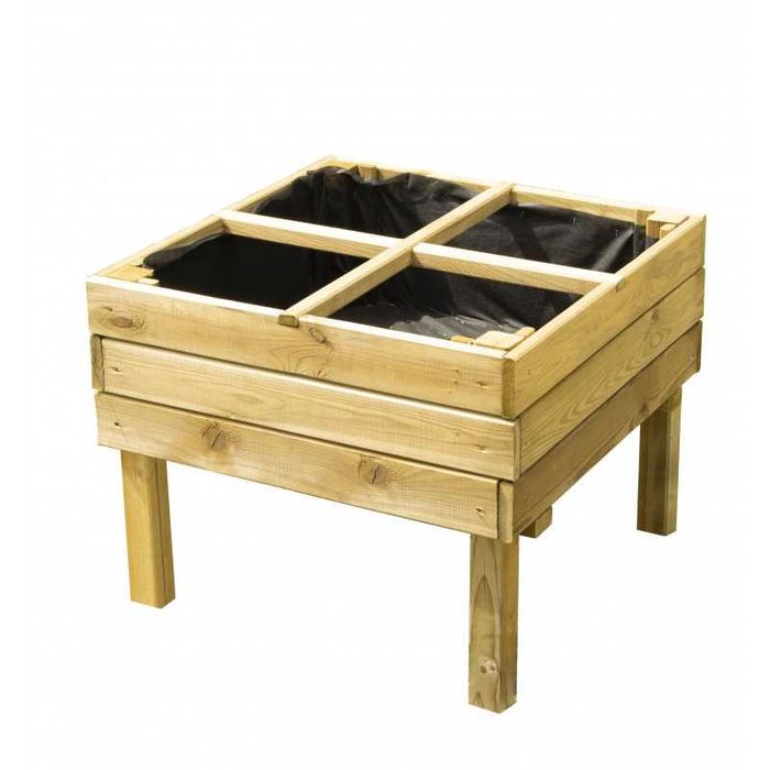 Warzywniak drewniany na nogach zielnik 64x64x50 cm donica WYPRZEDAŻ