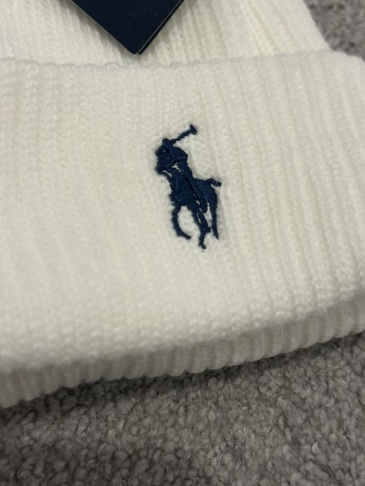 Nowa Biala czapka Ralph Lauren Polo
