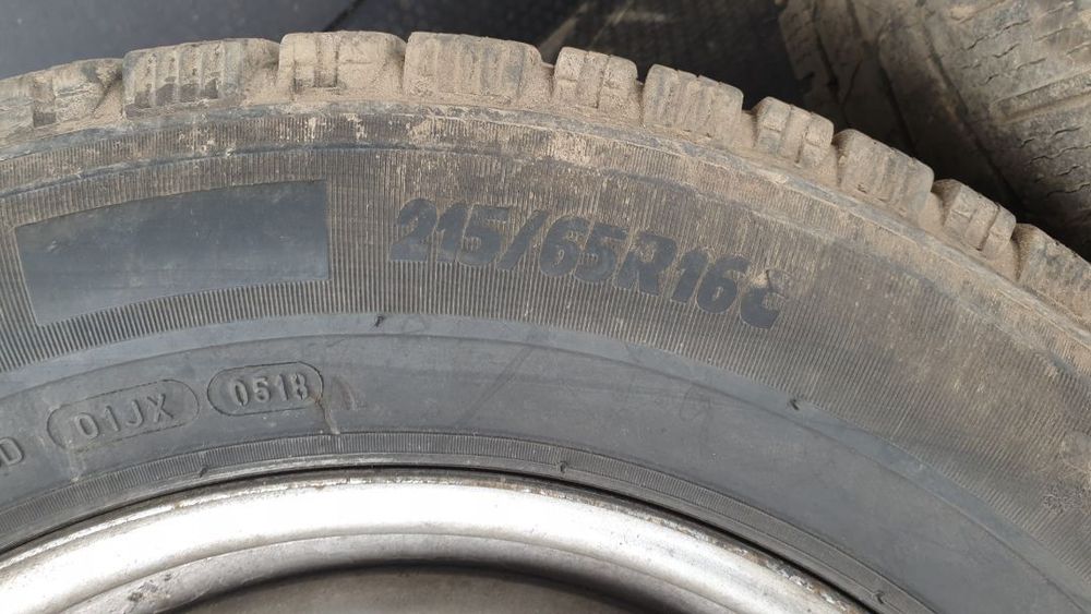 KOŁA KOMPLETNE OPONY FELGI STALOWE 7H0601027D  Michelin 215/65 R16C ET51 VW T5 DOKA