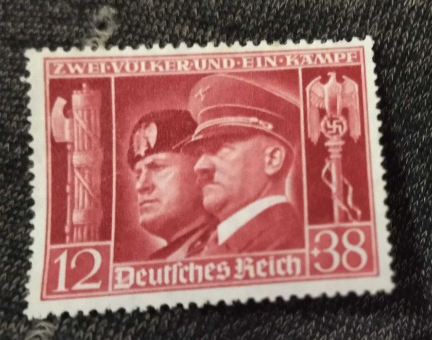 Марка Немецкий Рейх Гитлер и Муссолини 1943