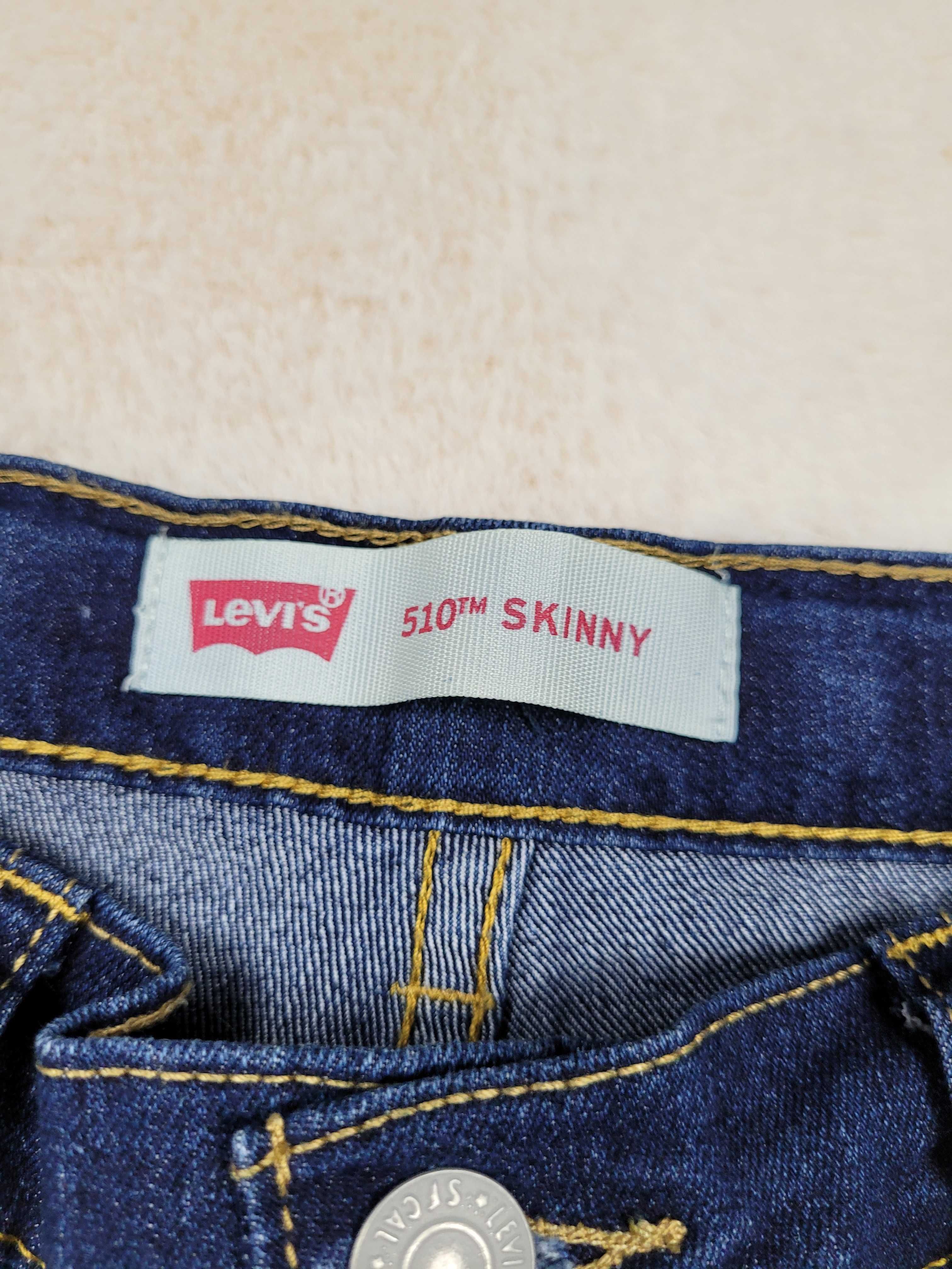 Spodnie damskie Levi's 510 skinny rurki slim fit bawełna jeansy denim