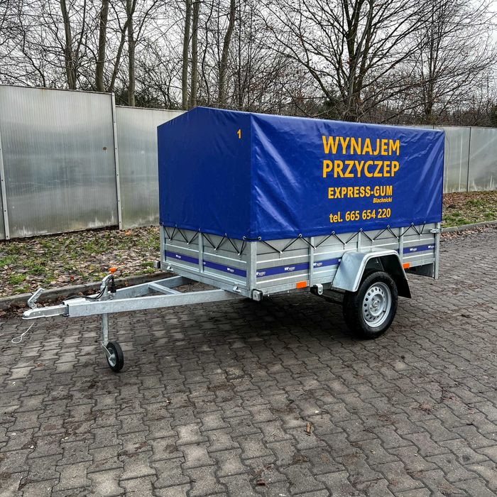 Wynajem przyczepy z plandeką - 2,30 x 1,30 x 1,25m