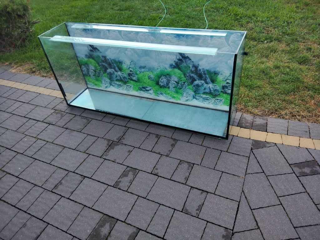 Akwarium duże z szafką