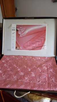 Jogo de lençóis rosa cetim