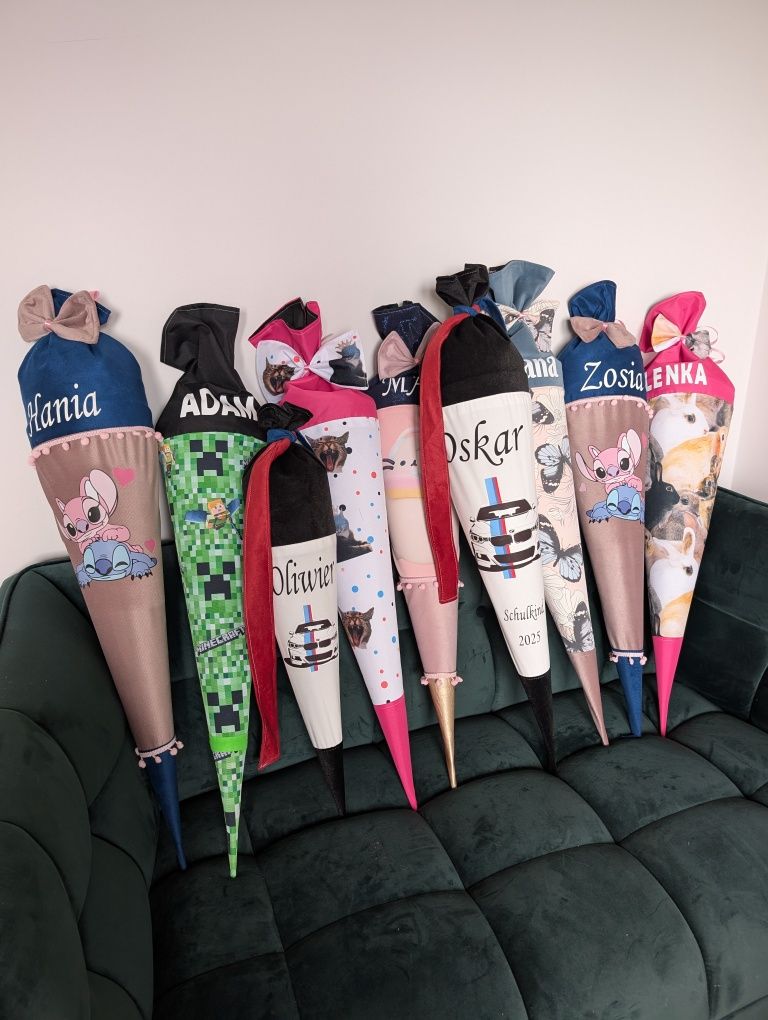 Szyta tyta róg obfitości dla pierwszoklasistów handmade nowa