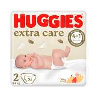 Pieluszki HUGGIES Extra Care 2 24 SZT 3-6 KG SUPER CENA OKAZJA HIT