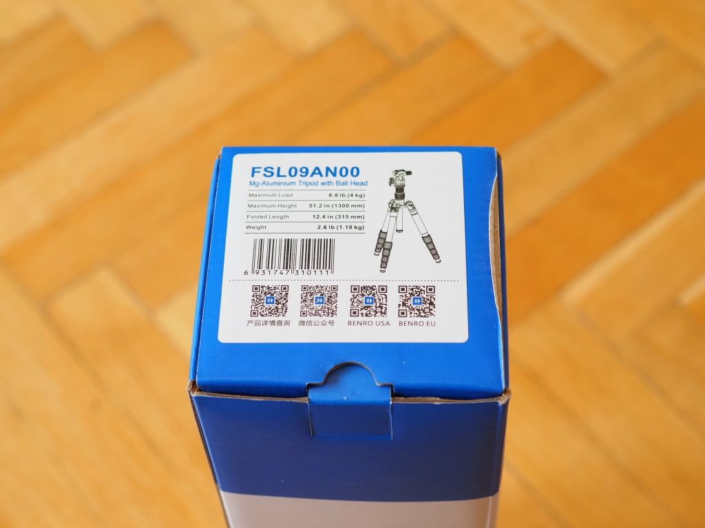 Statyw Benro Slim Travel FSL09AN00 aluminium + Głowica kulowa