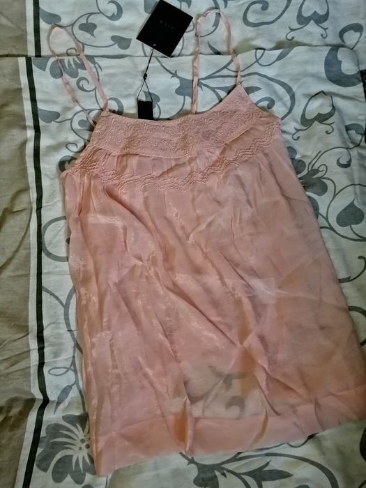 VILA _ bluzka top bluzeczka na ramiączkach Haftowana Wiskoza _ NOWA!