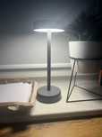 Lampa lampka stołowa solarna zewnętrza trzy tryby Led RGb  metalowa