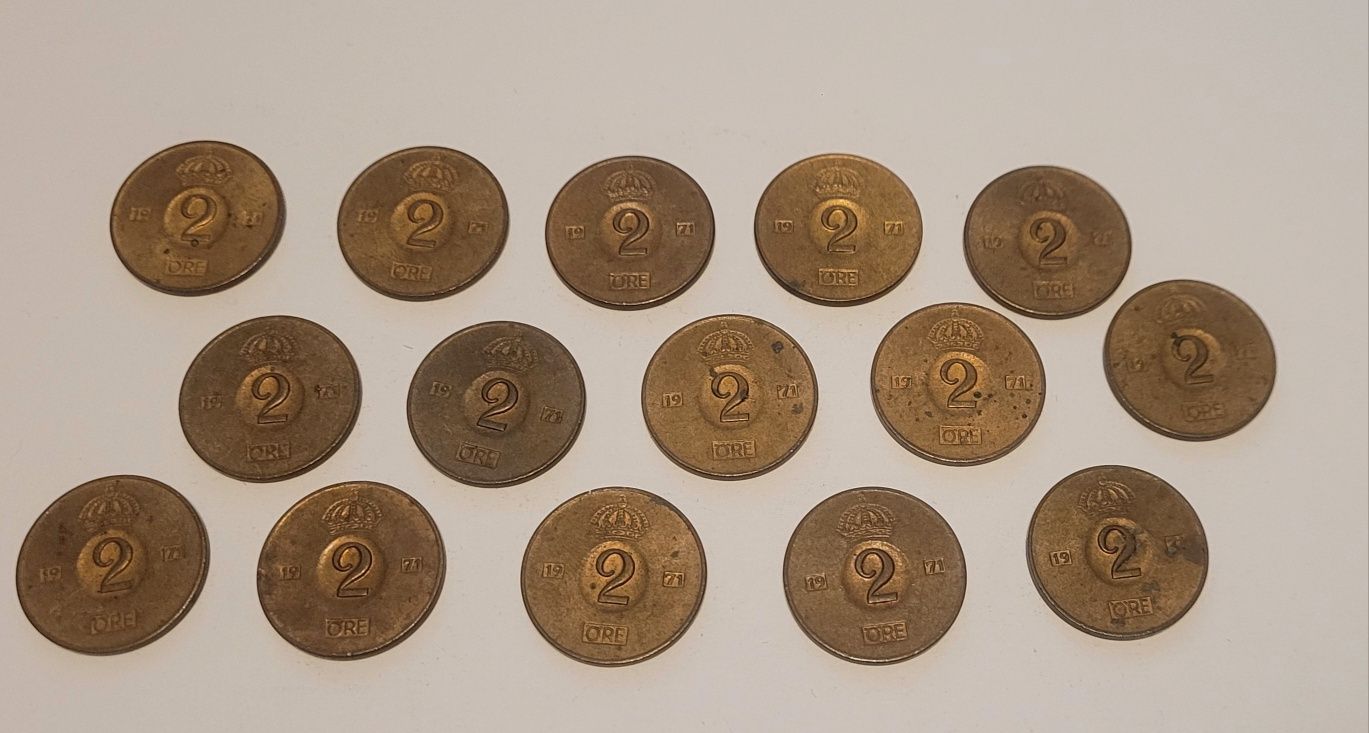 15 monet 2 öre Szwecja (1971)