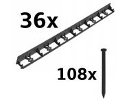 Obrzeże trawnikowe ogrodowe 45mm 36m + KOTWY 108szt