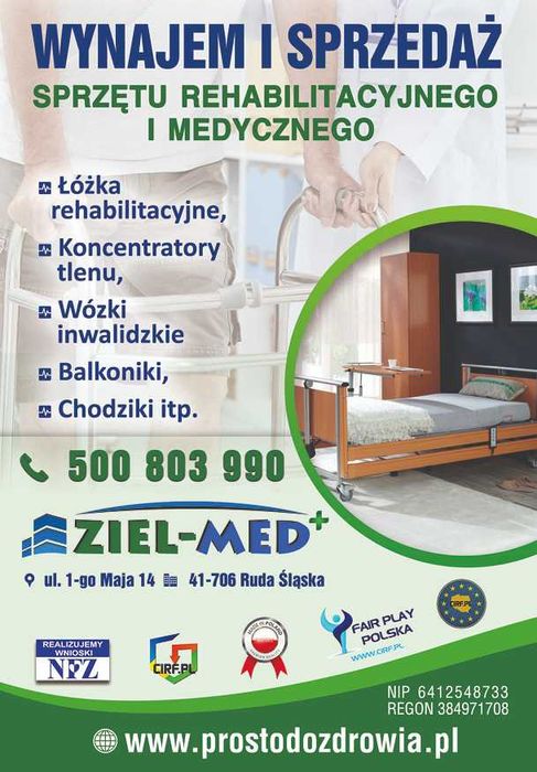 Łóżka rehabilitacyjne wynajem