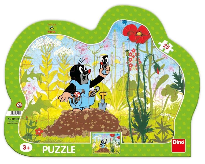 Puzzle ramkowe Krecik i spodenki 25 el.