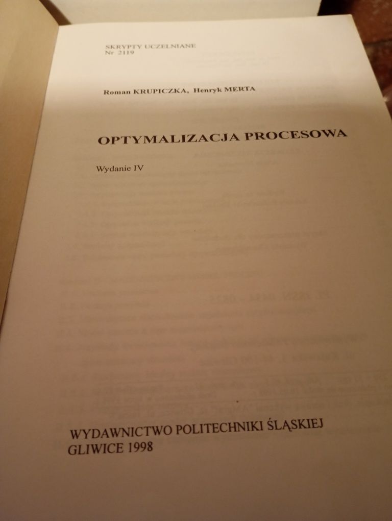 *Optymalizacja procesowa" Jan Krupiczka, Henryk Merta