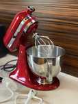 Kitchenaid artisan czerwony mikser planetarny duża misa trzy mieszadła