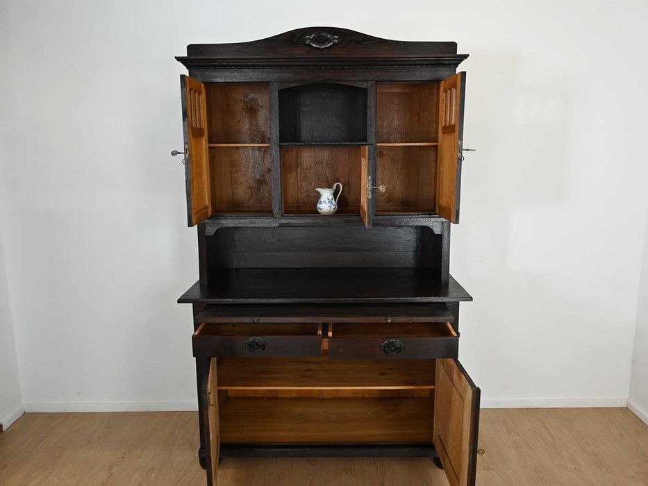 wysoki kredens międzywojenny lity dąb 072202