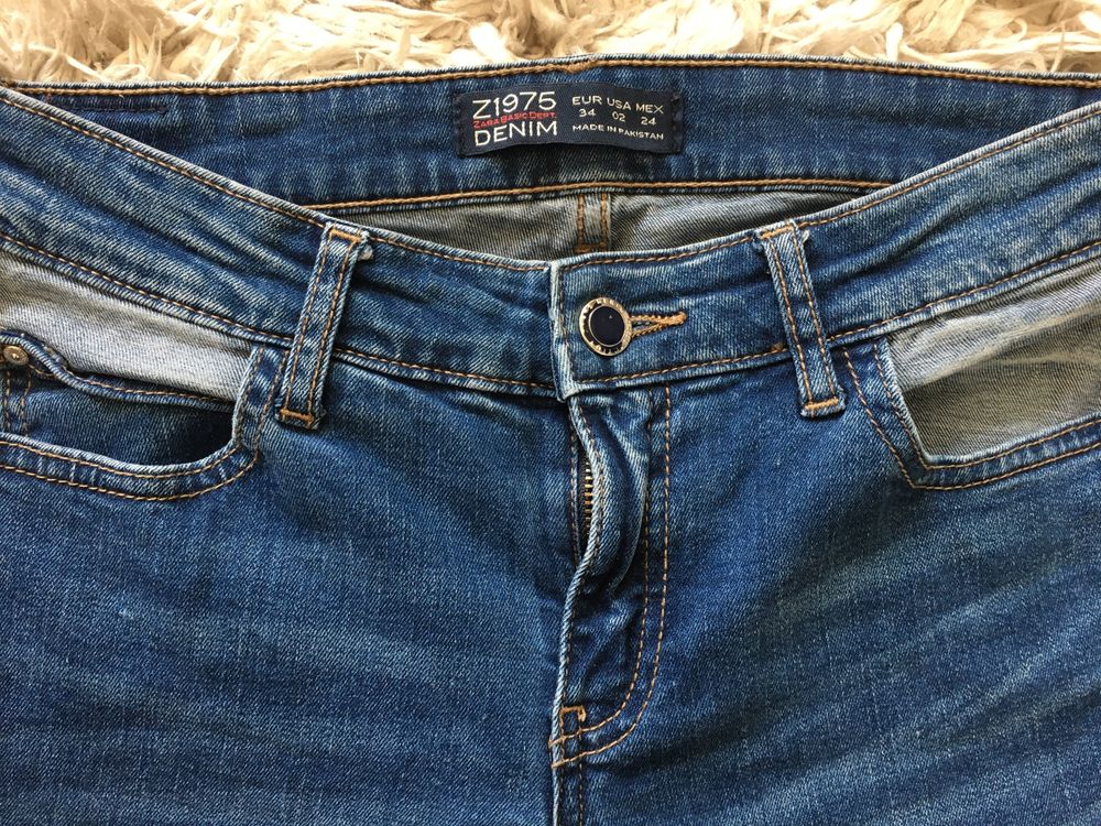 Zara Z1975 Denim spodnie  damskie jeansy rurki eur 34