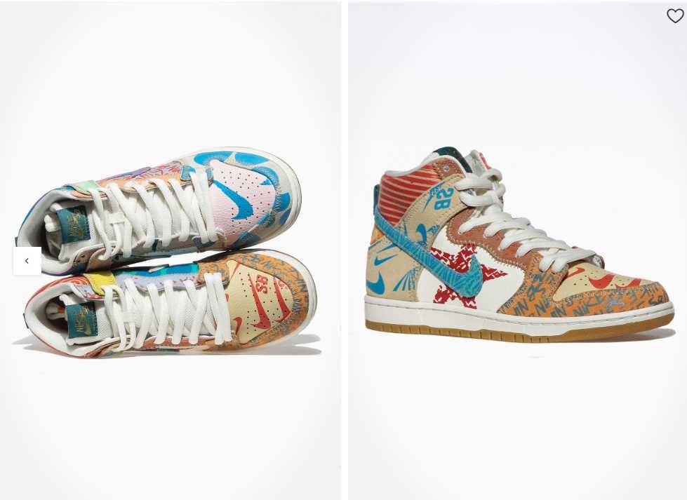 Thomas Campbell x SB Dunk High 'What The'  высокие  мужские кроссовки