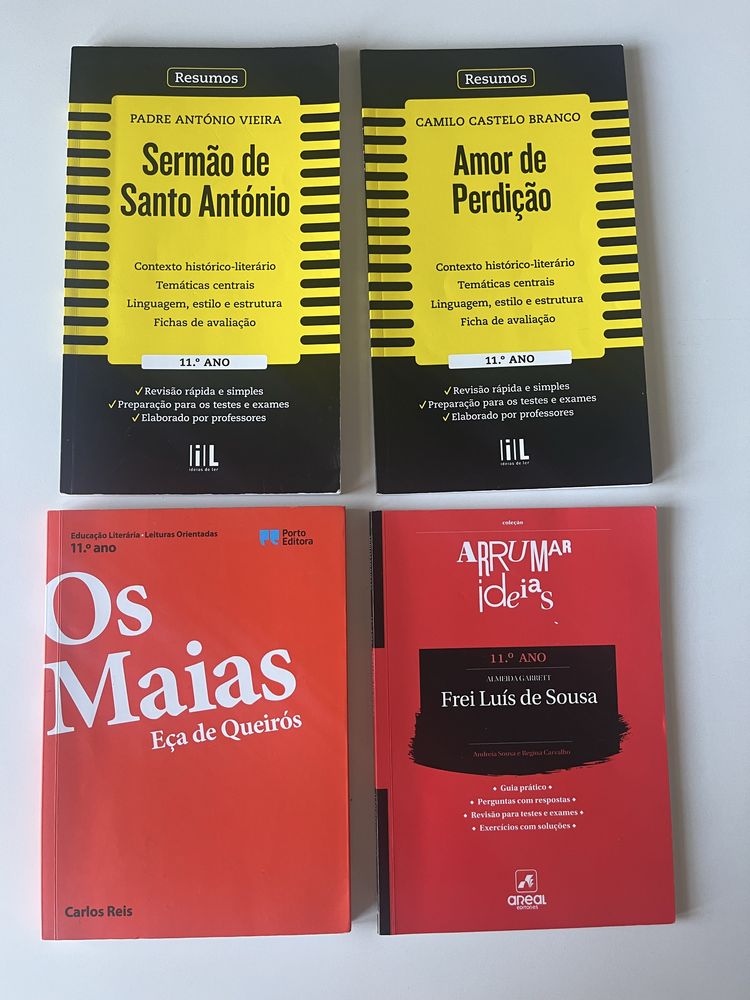 Livros de apoio ao estudo de obras do 11o ano Portugues