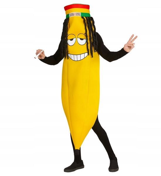 Strój Banana Przebranie Banan Kostium, Banan Rastafarianin