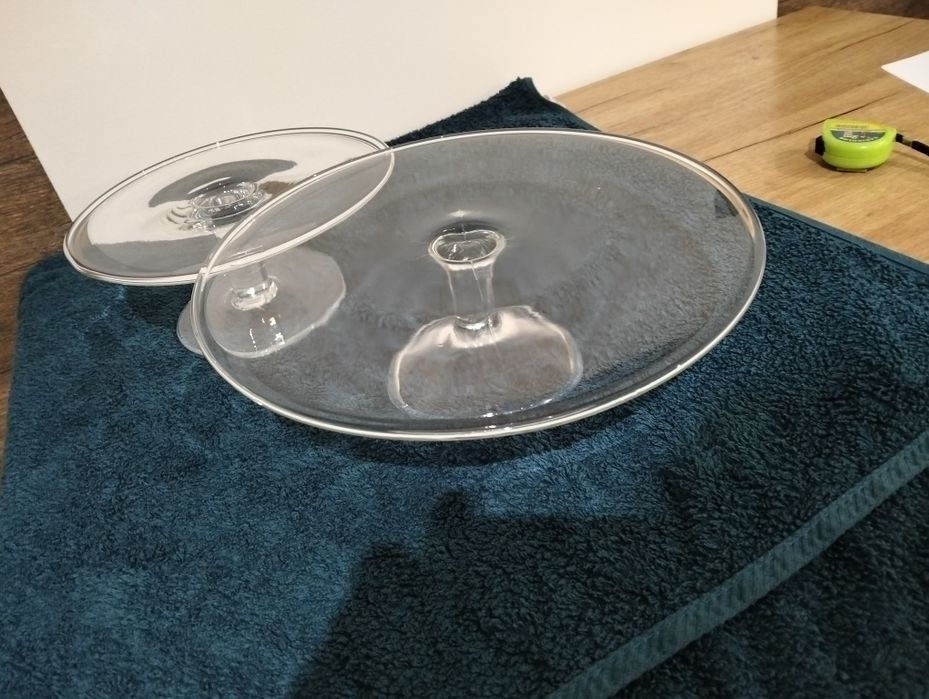 Patera szklana patery 2 sztuki