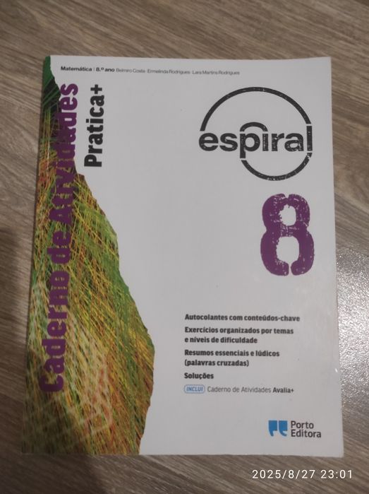 Cadernos de Atividade para 8 ano como novos