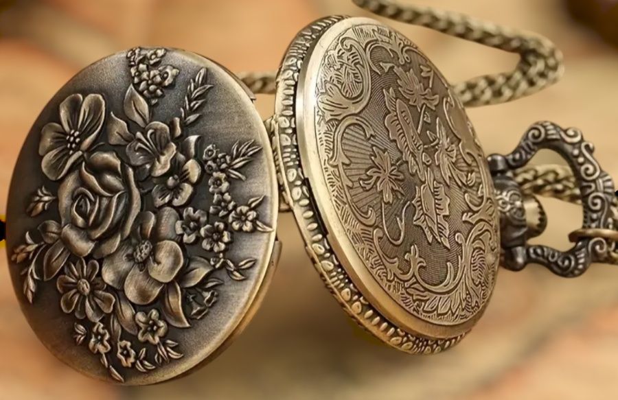 Relógio de Bolso Rosas