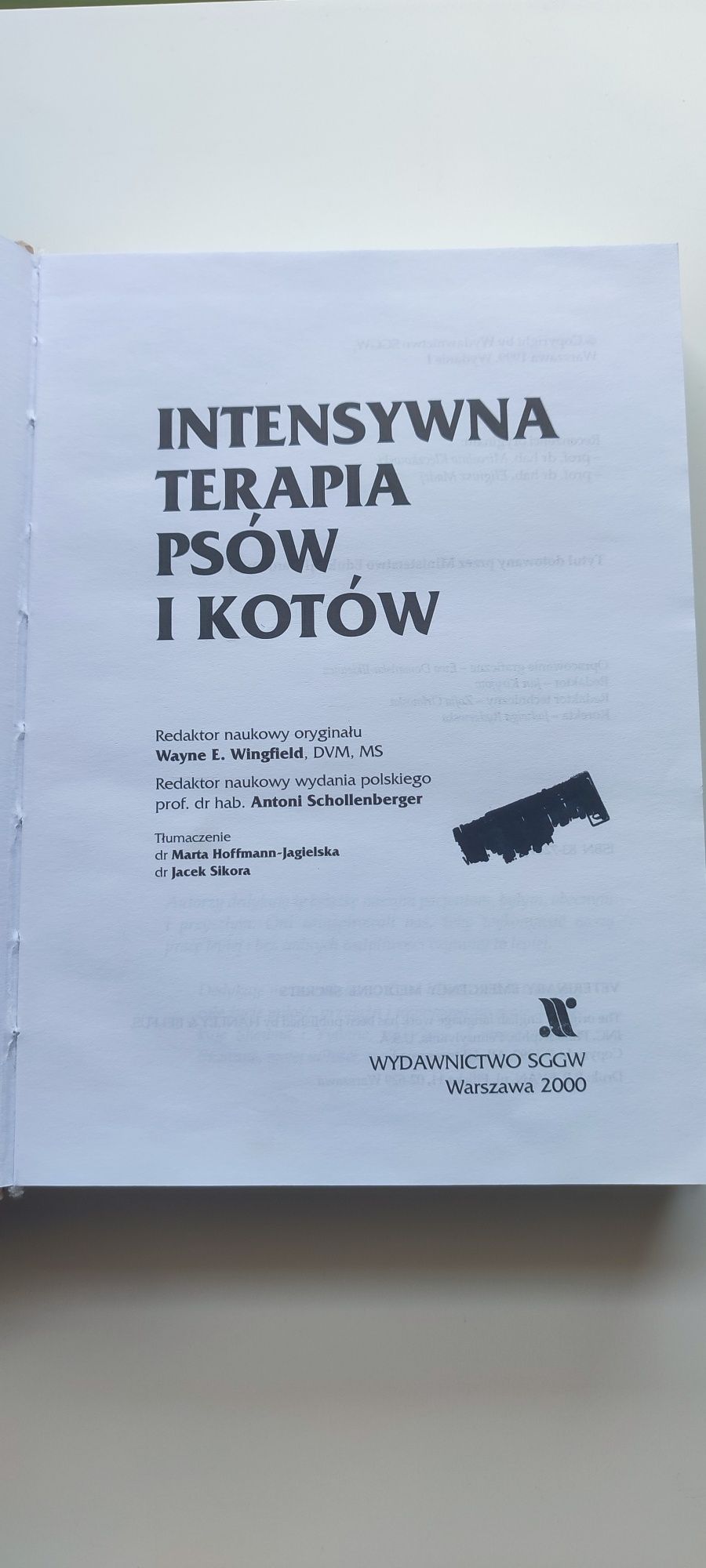 Intensywna terapia psów i kotów Schollenberger
