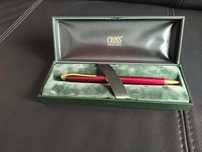 Caneta Cross vintage, bordeaux, completa com caixa e instruções
