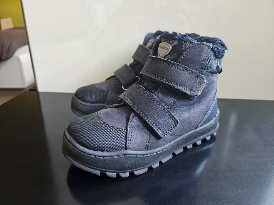 Kozaki trzewiki zimowe buty Lasocki granatowe 29