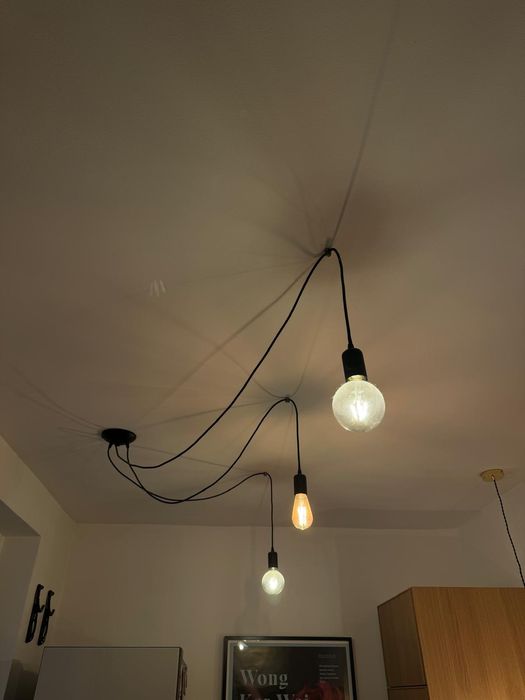 Lampa sufitowa wisząca czarna