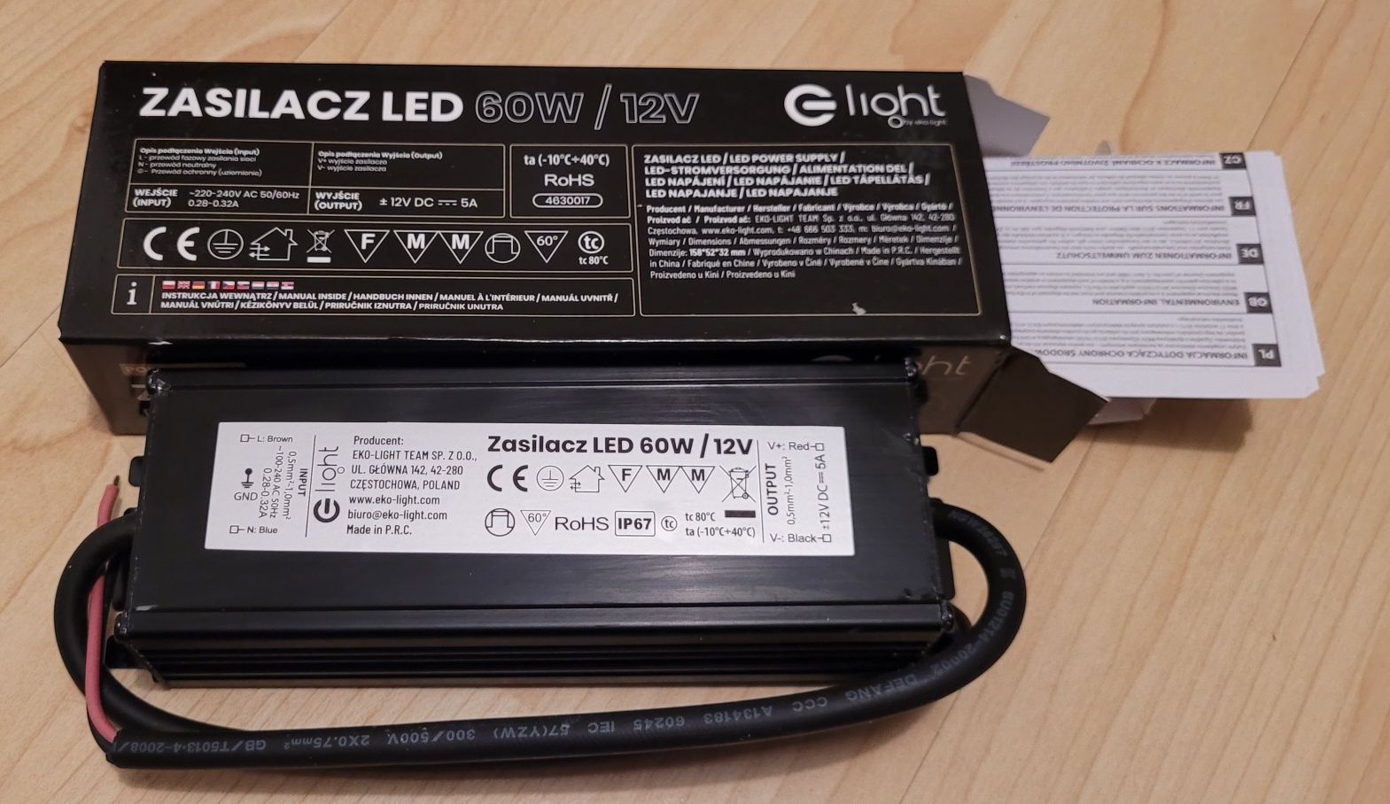 Zasilacz LED 60W/12V do taśm LED.