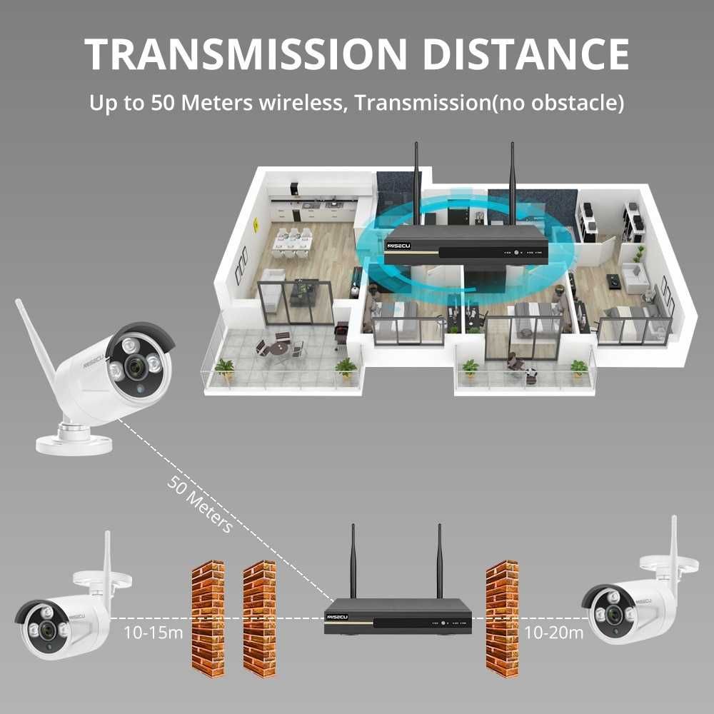 Sistema Vídeo Vigilância WIFI Profissional 4 Cameras Exterior 2160P