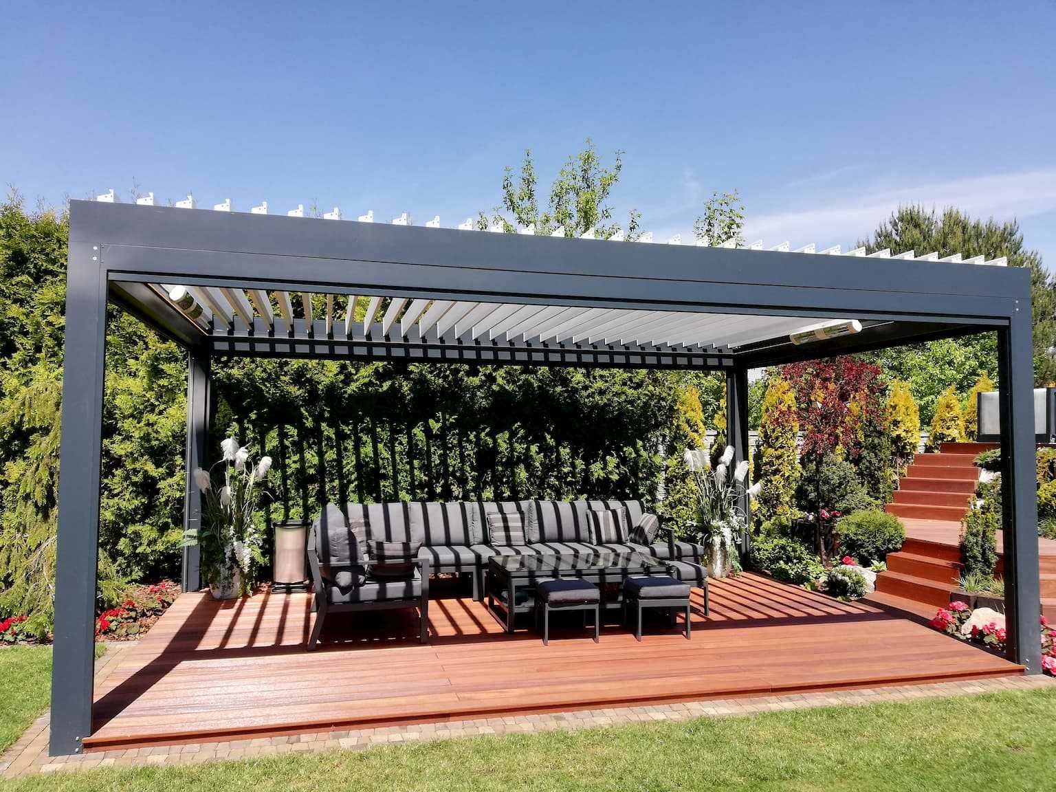 Pergola aluminiowa do ogrodu, na taras