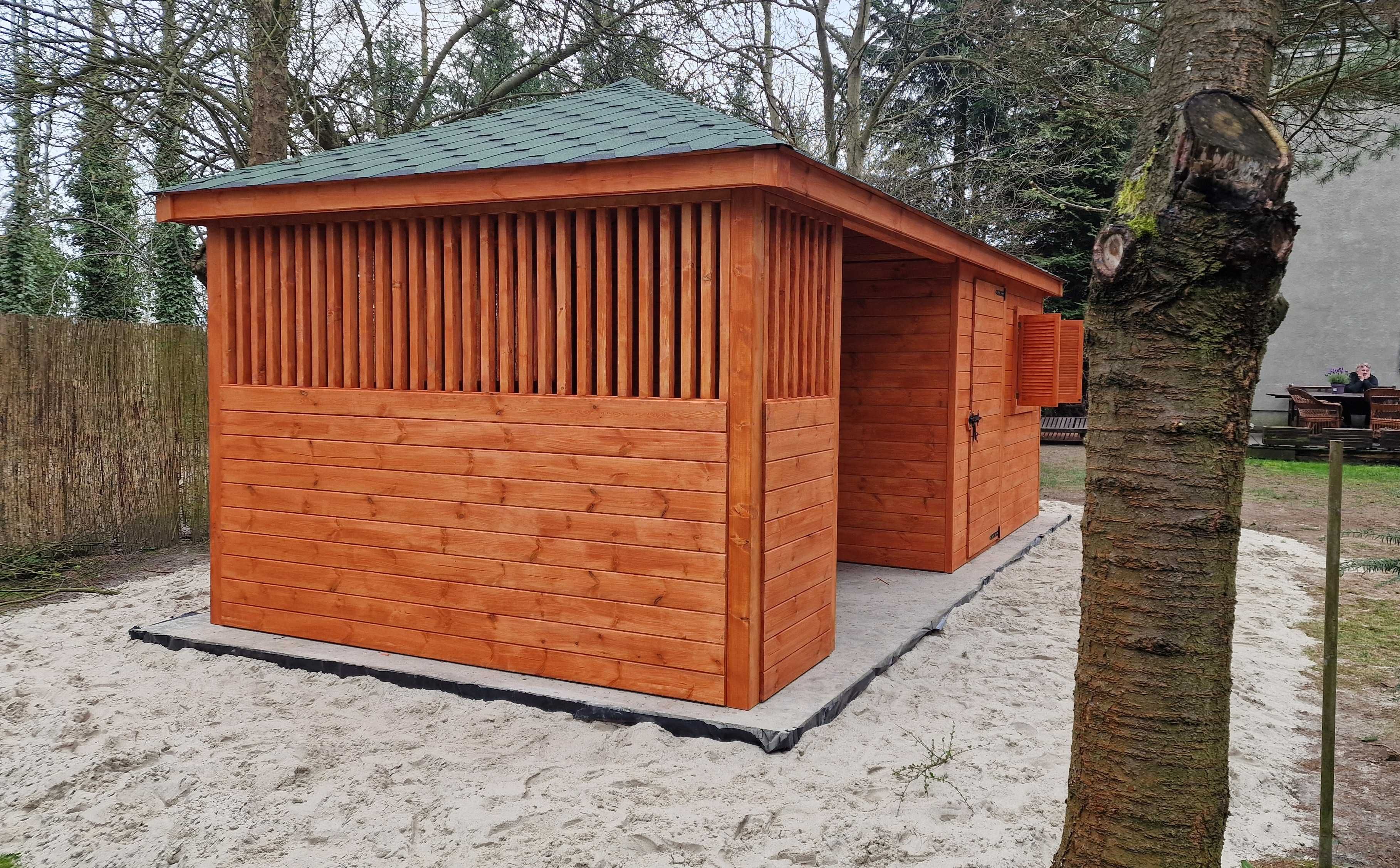Domek ogrodowy z altaną! Malowanie gratis!