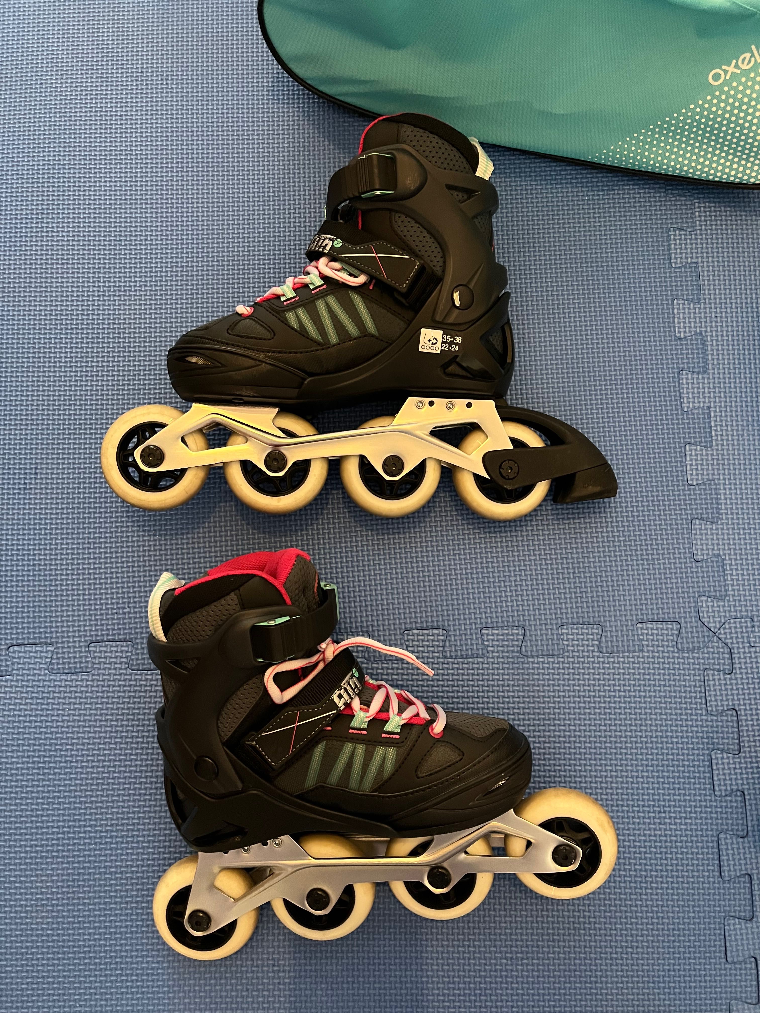 Patins em linha tamanho 35-38 como novos