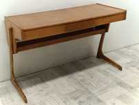 Designerskie dwustronne biurko vintage z lat 50-tych XX wieku. Szwecja
