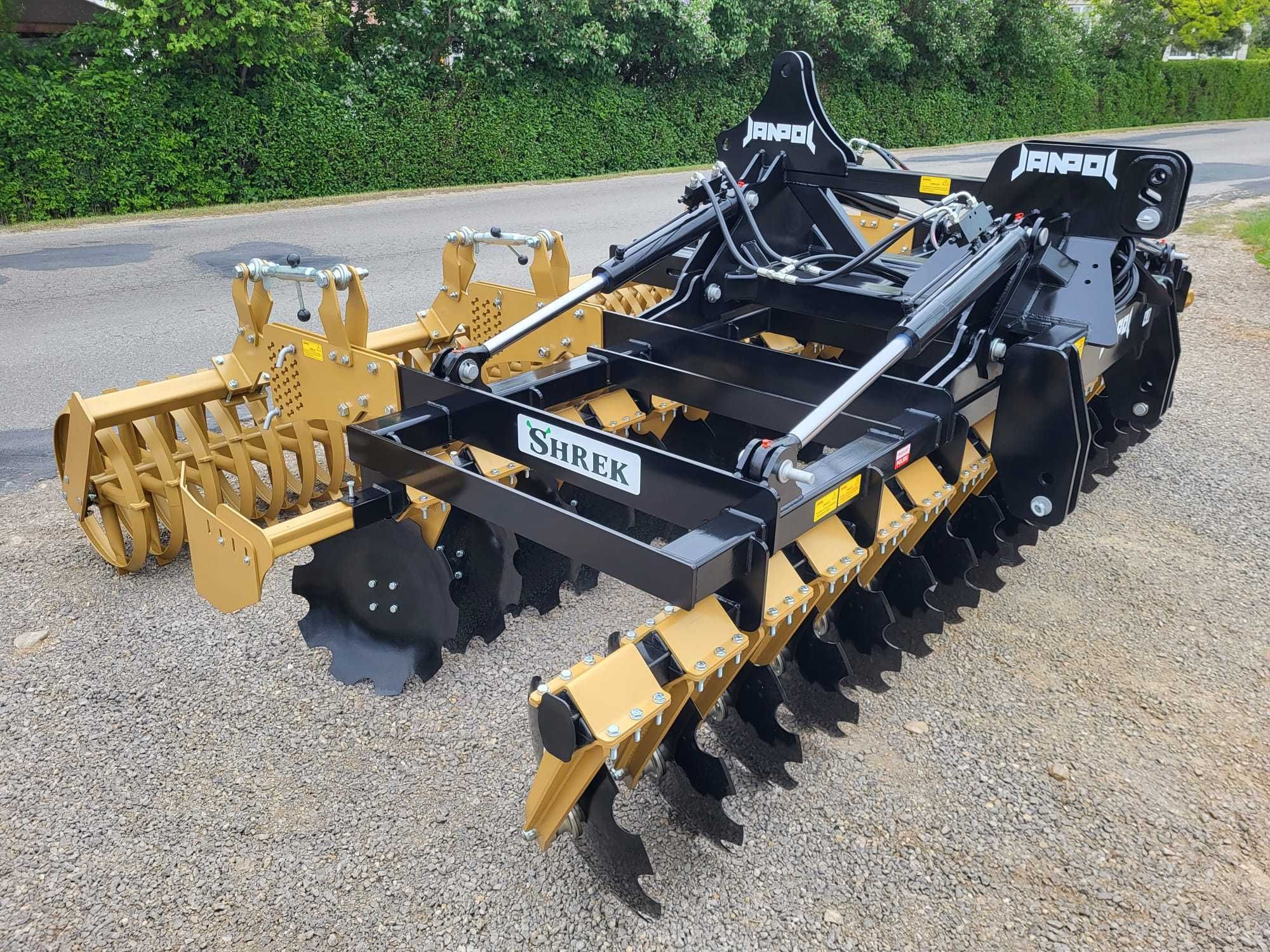 brona talerzowa hydrauliczna JANPOL SHREK 4m 560 talerz daszek 600