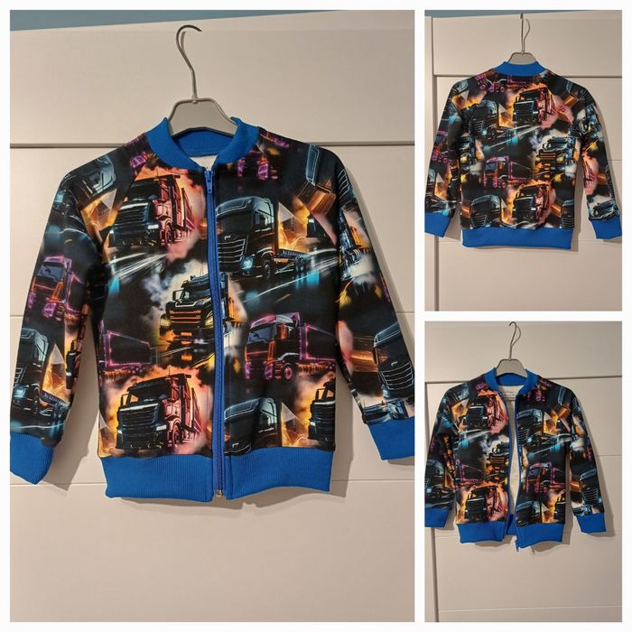 Nowa bluza bomberka zapinana na zamek rozmiar 110 "Ciężarówka" auta