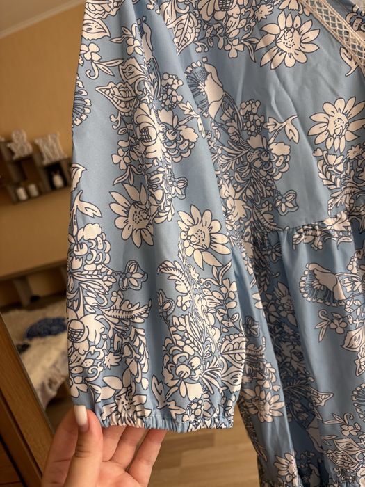 Літній сарафан з принтом великого розміру