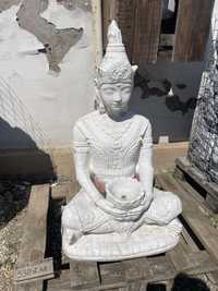 BUDDA Rzeźba Ogrodowa Figura Ozdoba Ogrodowa Betonowa Buddha Postument